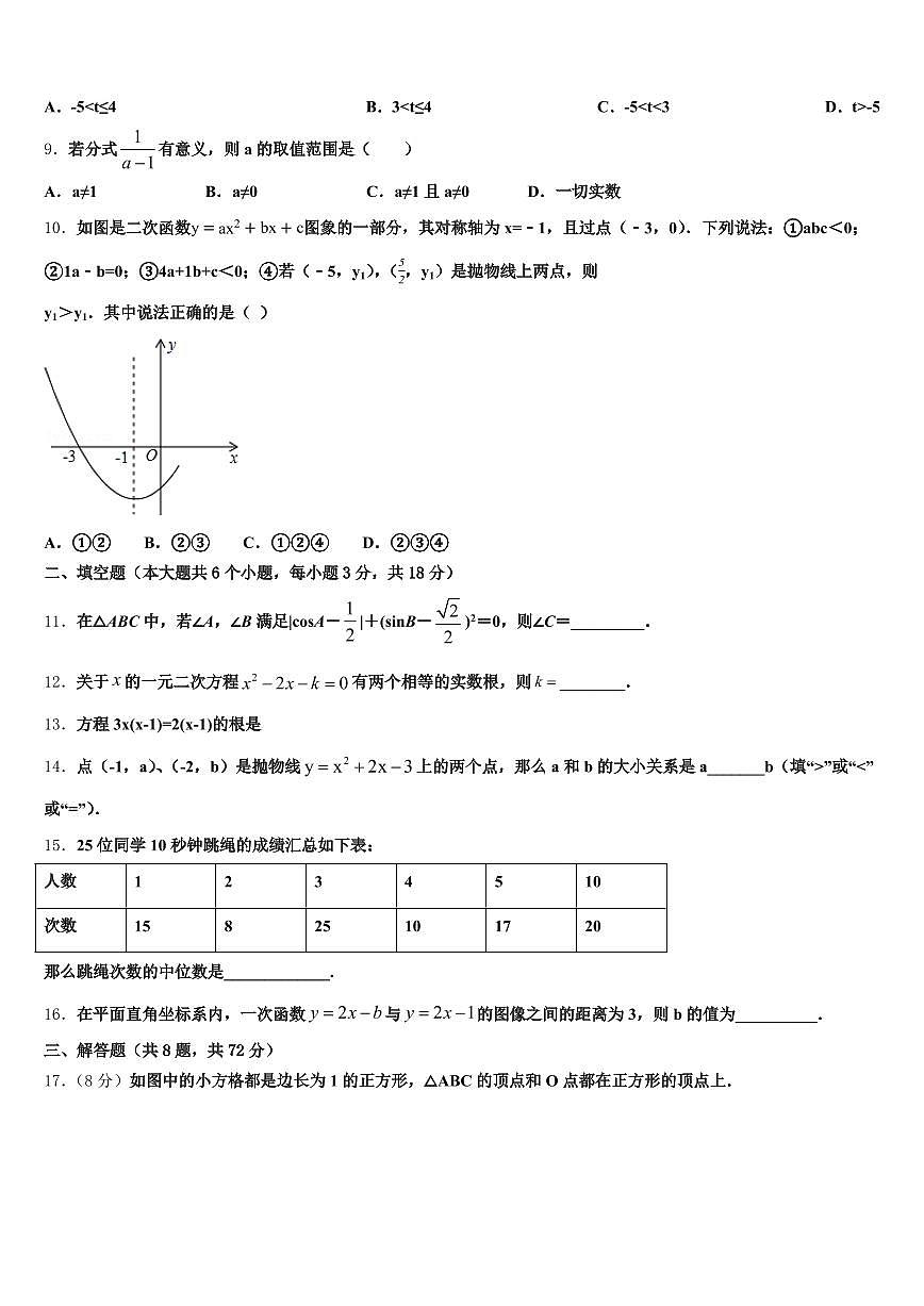 2025年上海市青浦区中考猜题数学试卷含解析第3页