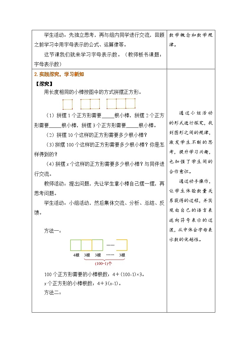 鲁教版（五四制）六年级数学上册3.1 认识代数式 第1课时 用字母表示数教案第2页