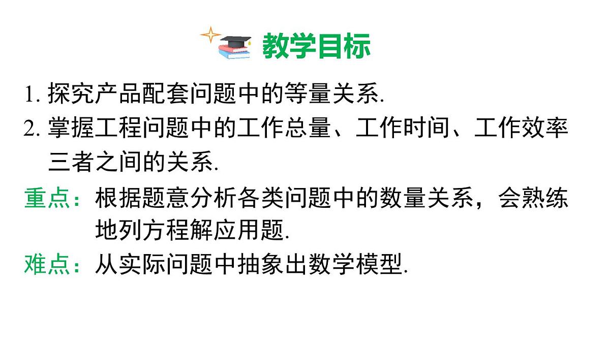 2025年人教版七年级数学上册 5.3 第1课时 产品配套问题和工程问题（课件）第3页