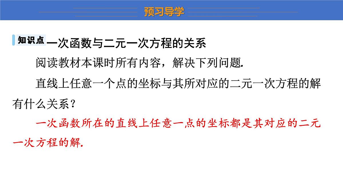 2025年秋沪科版八年级数学上册  12.3 一次函数与二元一次方程（学习、上课课件）第4页