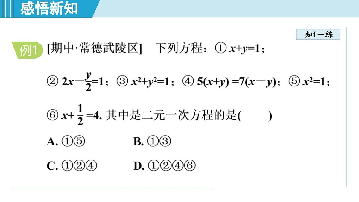 2025年秋湘教版七年级数学上册  3.5 认识二元一次方程组（学习、上课课件）第7页
