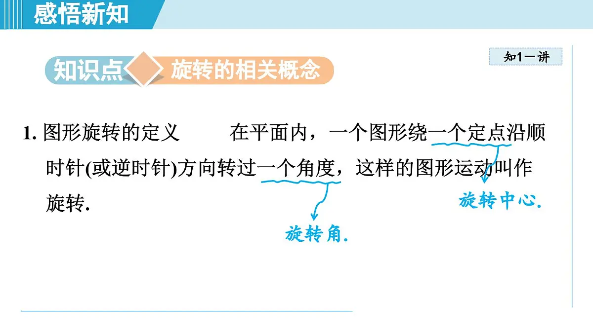 2025年秋冀教版七年级数学上册 2.8 平面图形的旋转（学习、上课课件）第3页