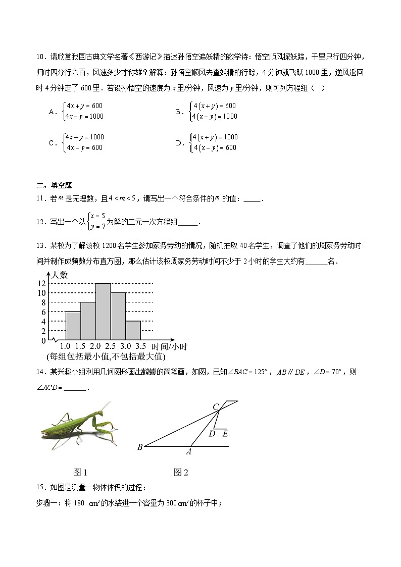 河南省信阳市息县2023-2024学年七年级下学期6月期末考试数学试卷(含解析)第3页