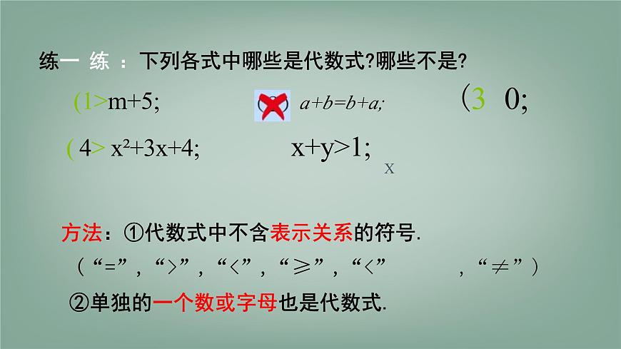 沪科版（2024）数学七年级上册 2.1.2 代数式 第1课时 代数式 课件第6页