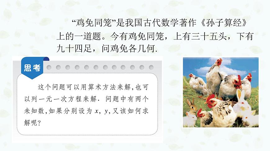 沪科版（2024）数学七年级上册 3.4二元一次方程组及其解法课件第3页