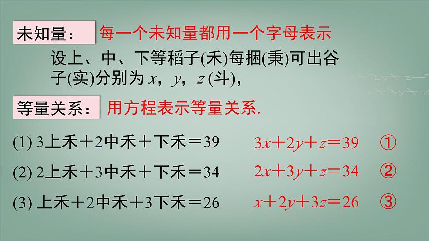 沪科版（2024）数学七年级上册 3.6 三元一次方程组及其解法 课件第4页