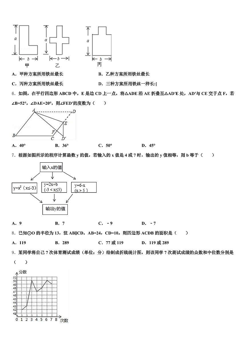 2025年茄子河区中考二模数学试题含解析第2页