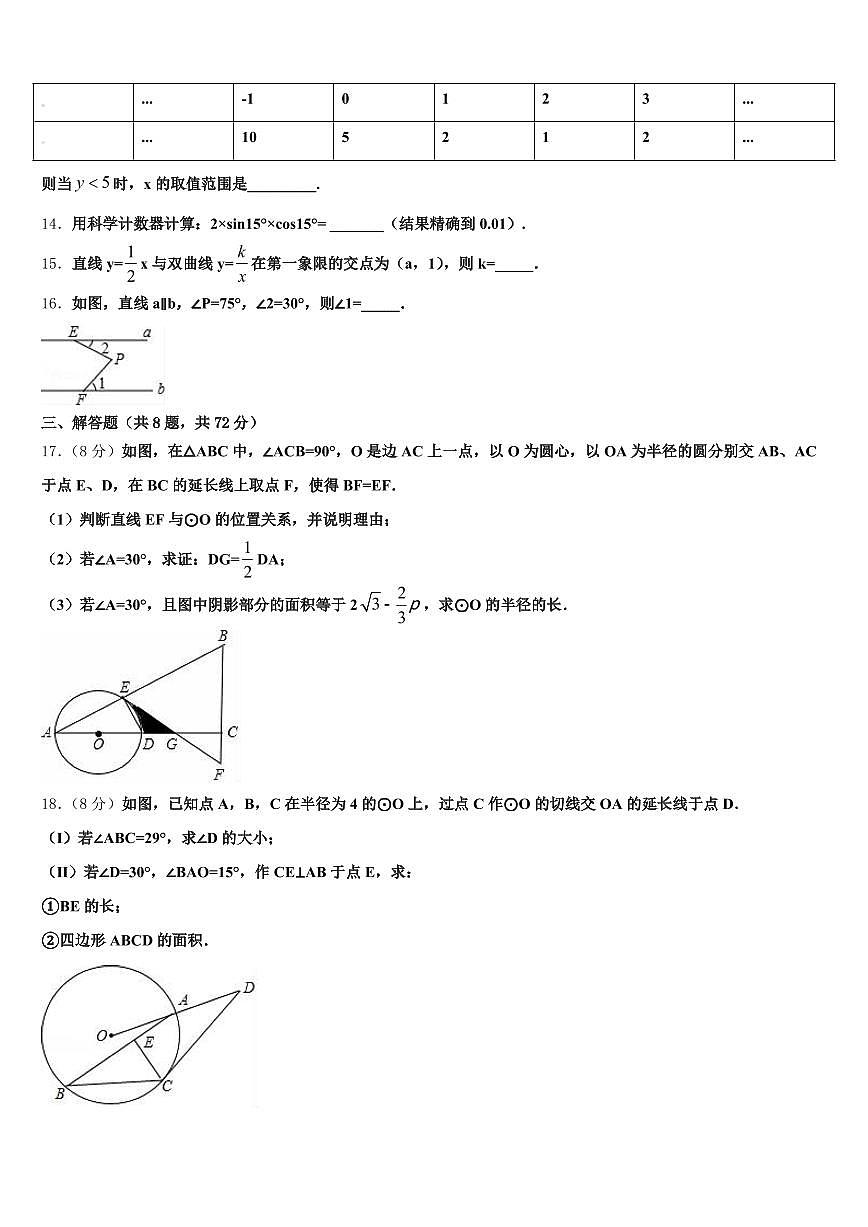 连山壮族瑶族自治县2025届中考二模数学试题含解析第3页