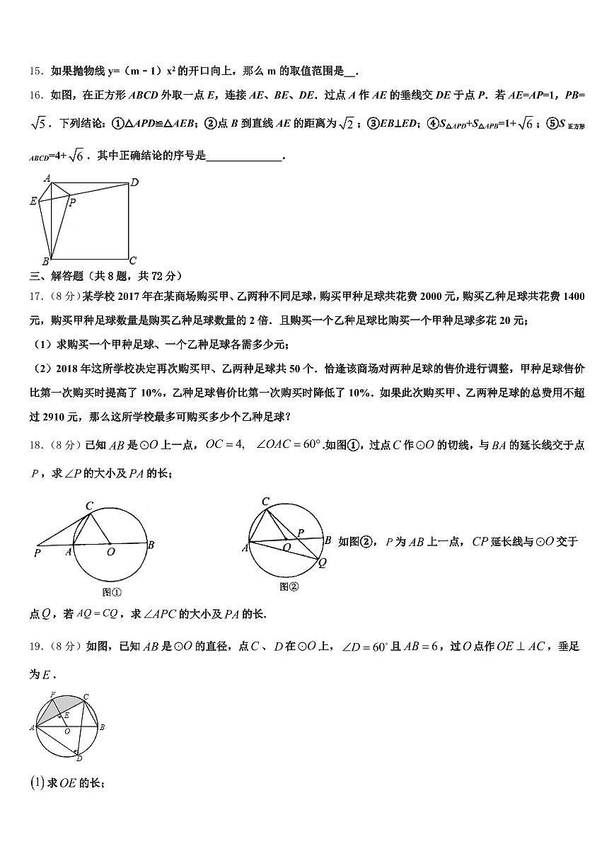 广西壮族自治区桂林市荔浦市2025届中考一模数学试题含解析第3页