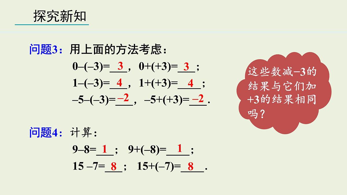 2025年秋人教七年级数学上册2.1.2 有理数的减法 第1课时（课件）第5页