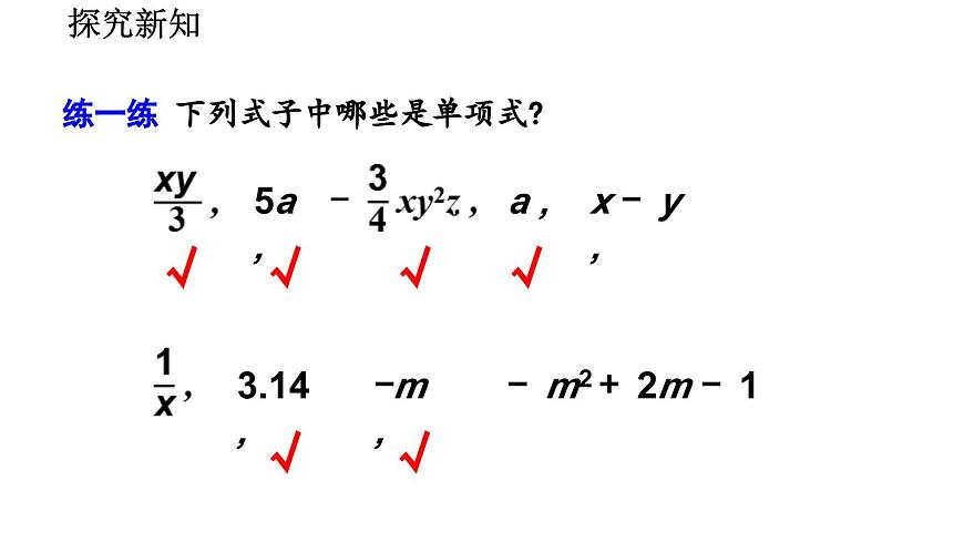 2025年秋北师大版七年级数学上册3.1.3 整式（课件）第7页