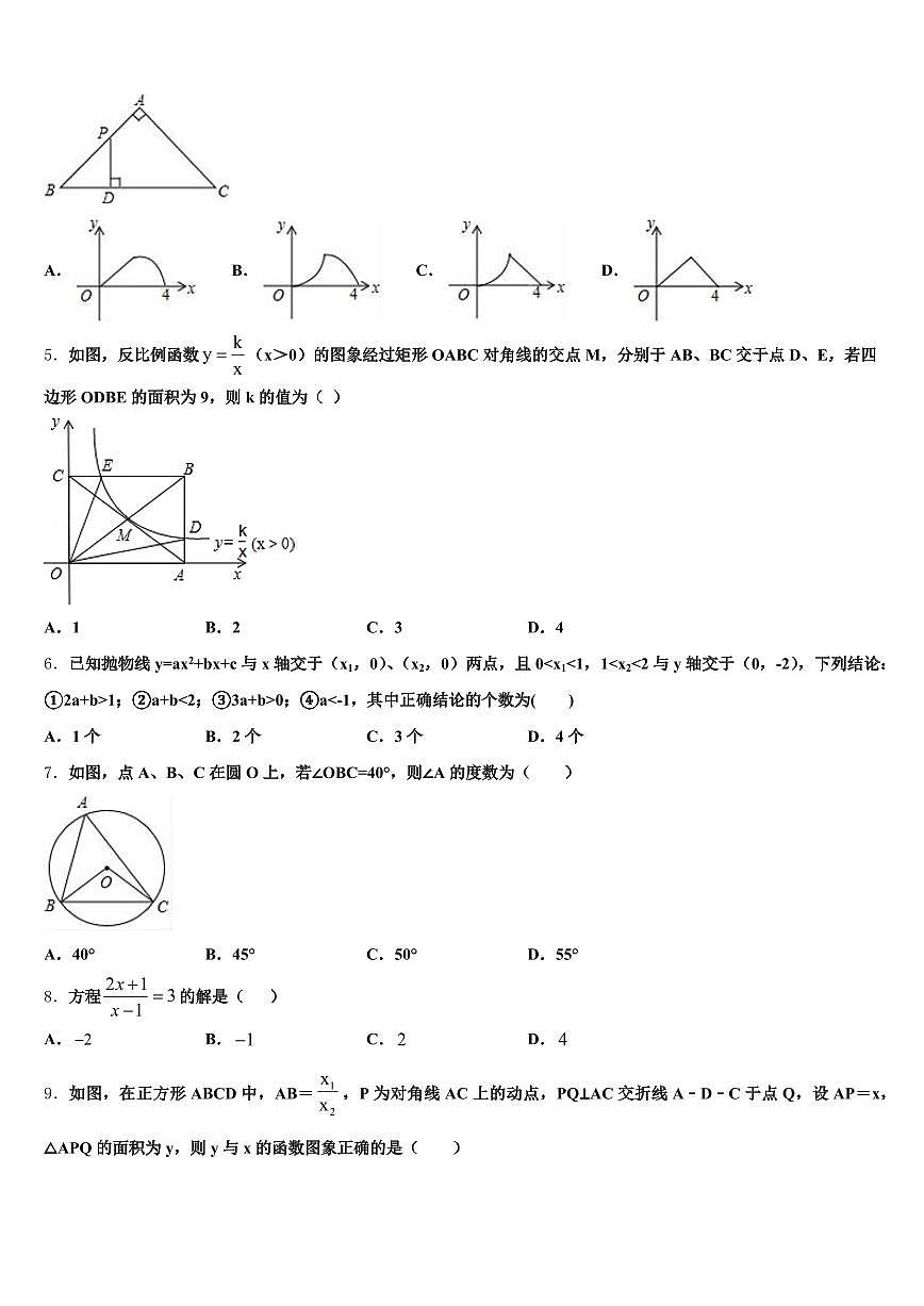 浙江省嘉兴市海宁市2025年初中数学毕业考试模拟冲刺卷含解析第2页