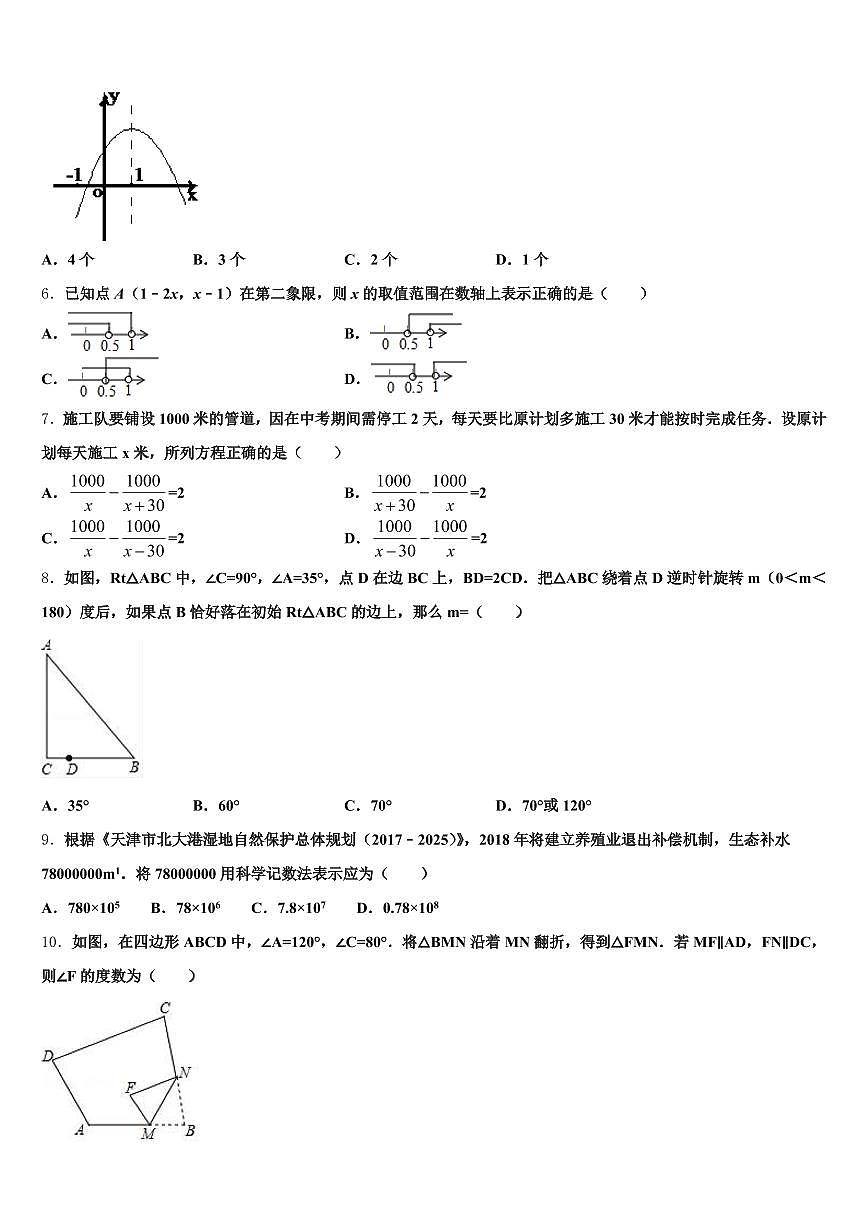 秦皇岛市抚宁区2025届中考二模数学试题含解析第2页