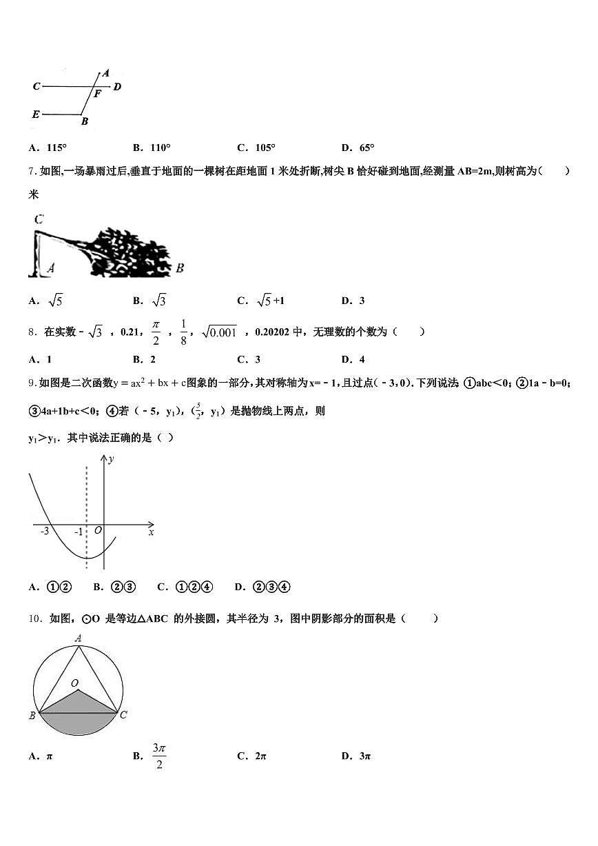 西藏昌都地区芒康县2025届中考数学考试模拟冲刺卷含解析第2页