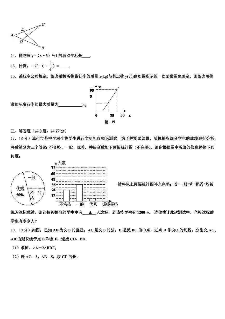 三亚市乐东黎族自治县2024-2025学年中考二模数学试题含解析第3页