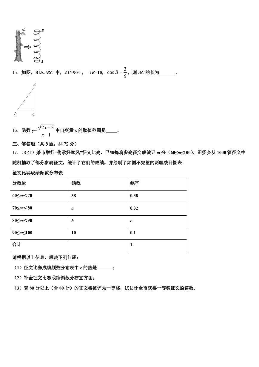 内蒙古乌兰察布市2025届中考数学模拟试题含解析第3页