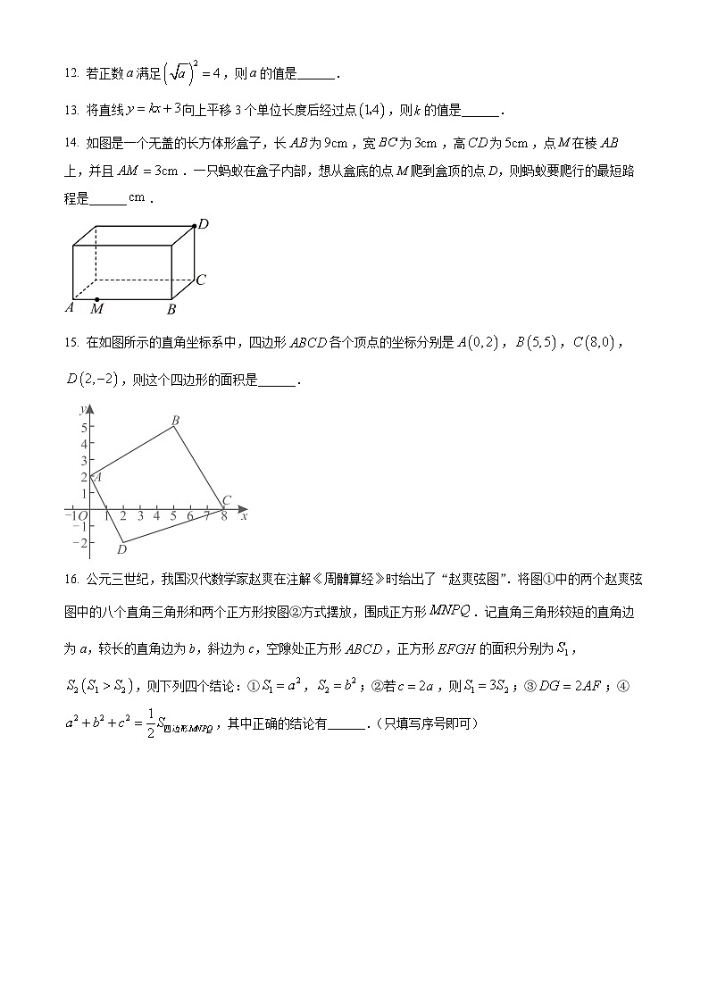 山东省青岛市胶州市2024—2025学年上学期八年级数学月考试题第3页