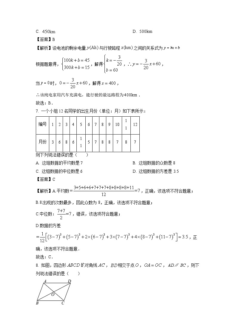安徽省亳州市谯城区2024年中考三模[中考模拟]数学试卷（解析版）第3页