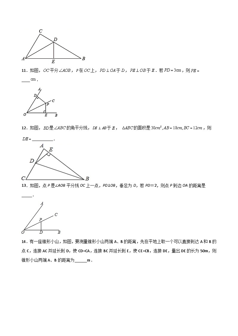 2024版人教版班级上册期末专项练习第12章：全等三角形（填空题专练）（原卷版）八年级数学人教版第3页