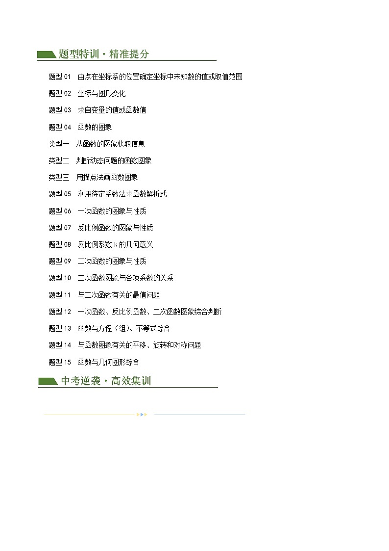 中考数学第一轮专项复习专题 02 函数及其性质练习（解析版）第2页