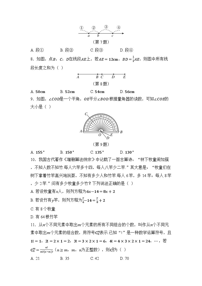 人教版七年级数学上册  期末 综合测试卷第2页