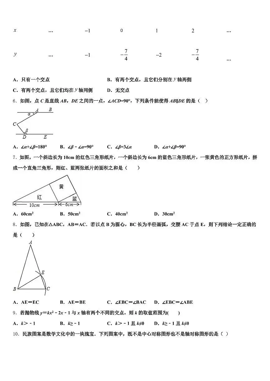 2024-2025学年四川省眉山市洪雅县中考数学考试模拟冲刺卷含解析第2页