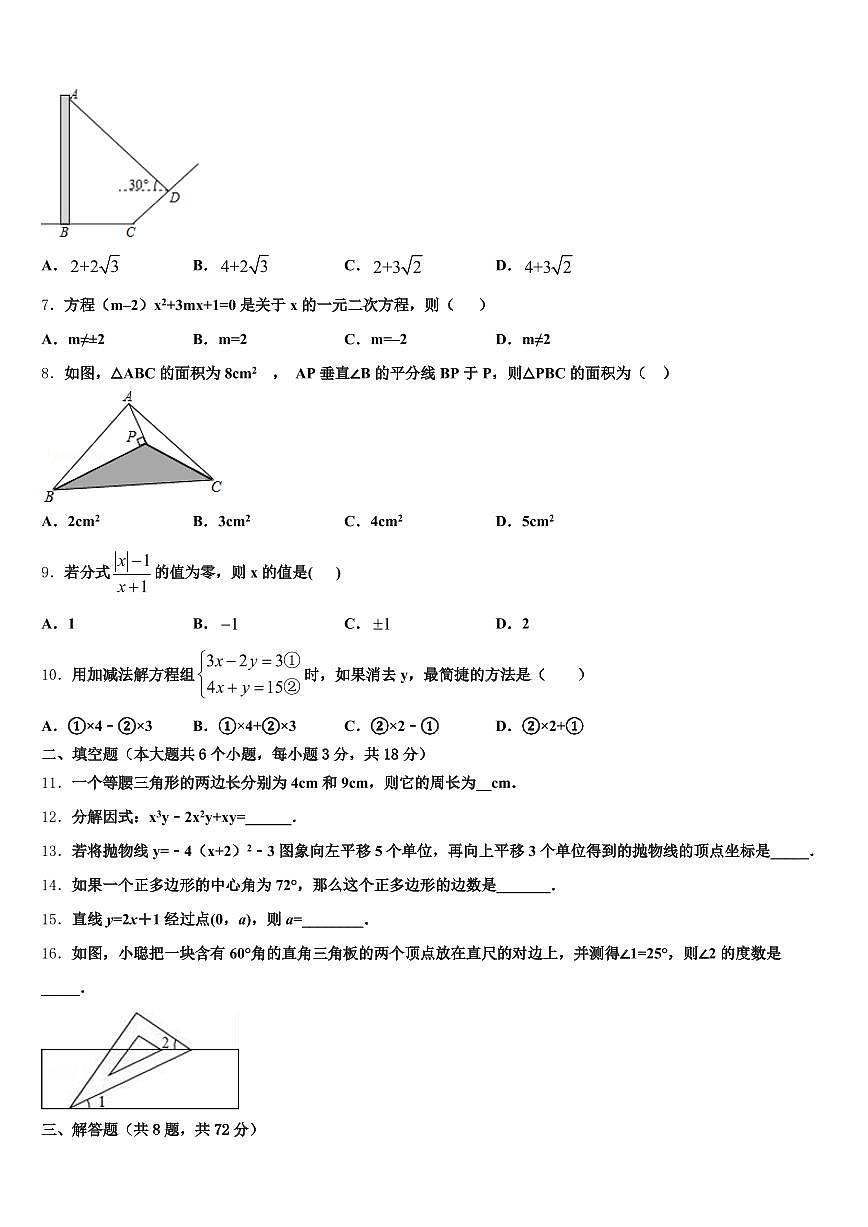 江西省九江市湖口县2024-2025学年中考猜题数学试卷含解析第2页