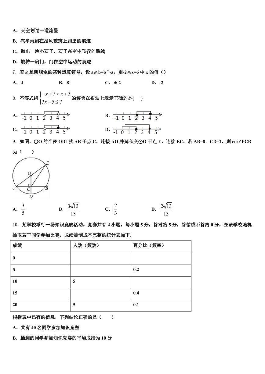 2024-2025学年信阳市师河区中考数学模拟预测题含解析第2页