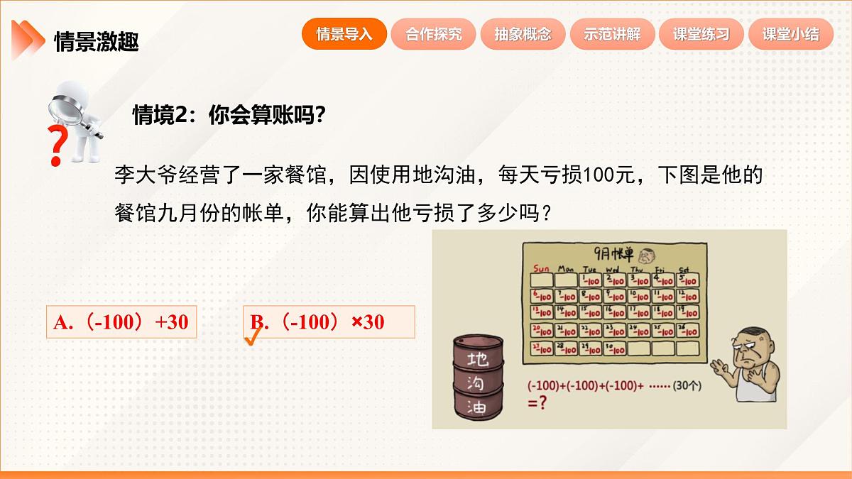 2024新人教版七年级上数学 2.2.1 有理数的乘法 第1课时 有理数的乘法 课件第6页