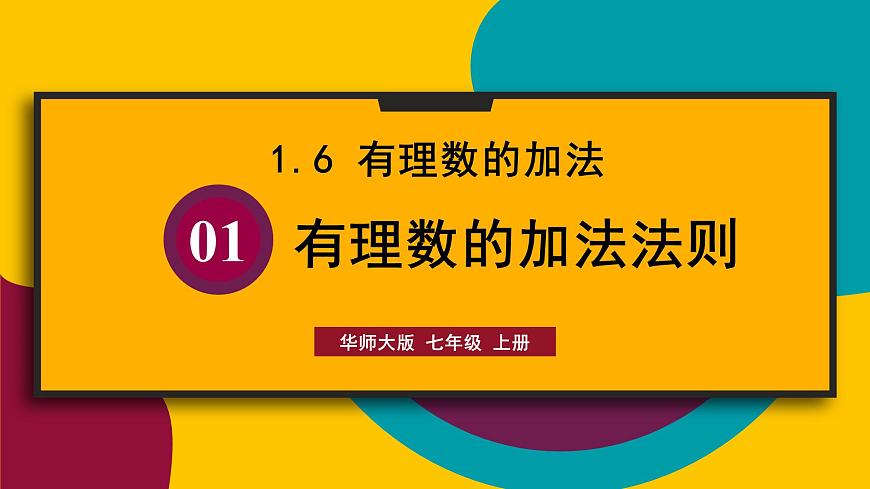 2025年秋华师大版七年级数学上册1.6.1 有理数的加法法则（课件）第1页