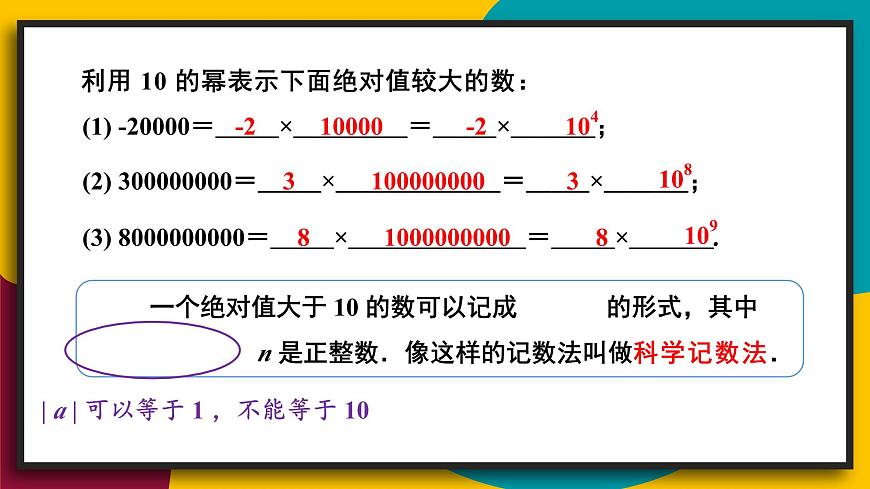 2025年秋华师大版七年级数学上册1.11.2 科学记数法（课件）第5页