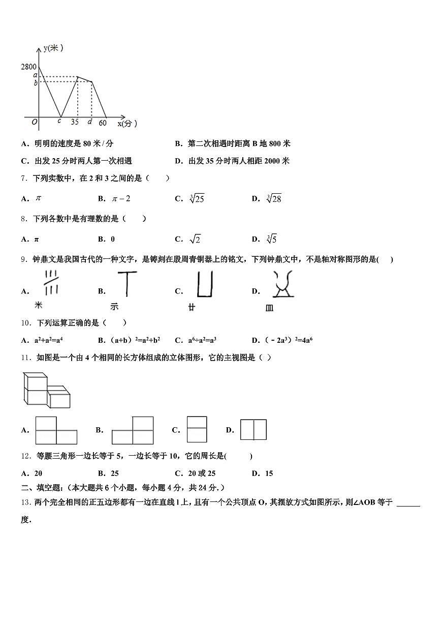 2024-2025学年西藏山南地区隆子县中考数学模试卷含解析第2页
