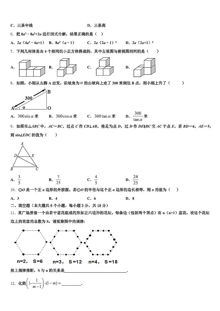 2025年河南省信阳市平桥区中考数学考前最后一卷含解析第2页