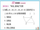 湘教版数学八年级上册 5.3 直角三角形全等的判定 习题课件（含答案）
