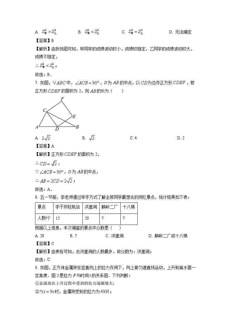 【数学】重庆市渝中区2024—2025学年八年级下学期期末测试试题（解析版）第3页