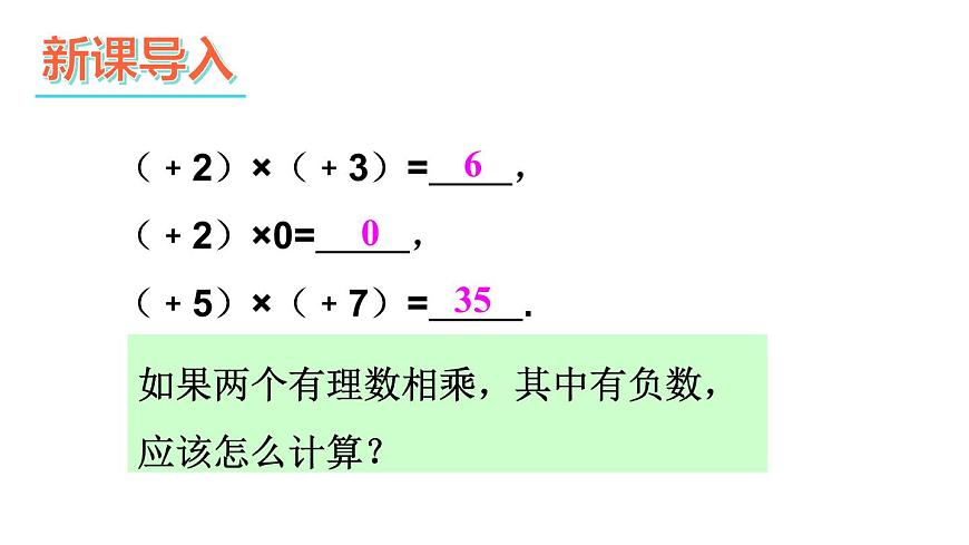 2025年沪科版七年级数学上册1.5 有理数的乘除 1.有理数的乘法 第1课时 有理数的乘法（课件）第2页