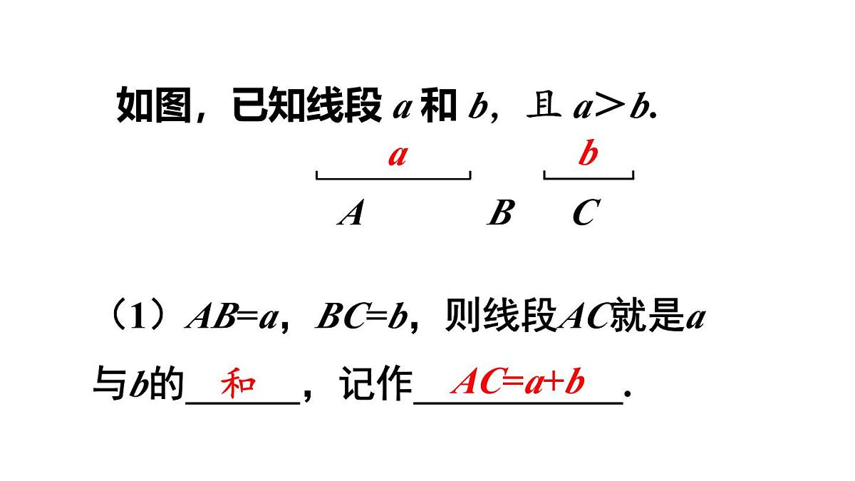 2025年沪科版七年级数学上册4.3.1 线段的长短类（课件）第7页