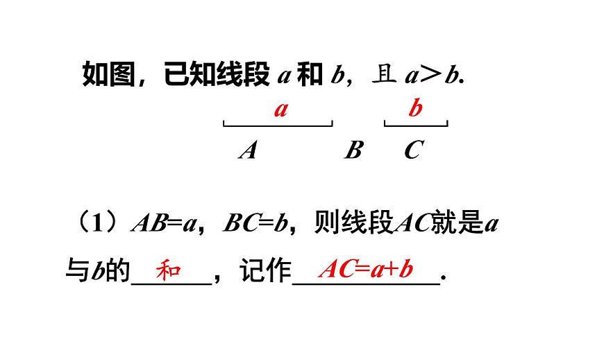 2025年沪科版七年级数学上册4.3.1 线段的长短类（课件）第7页