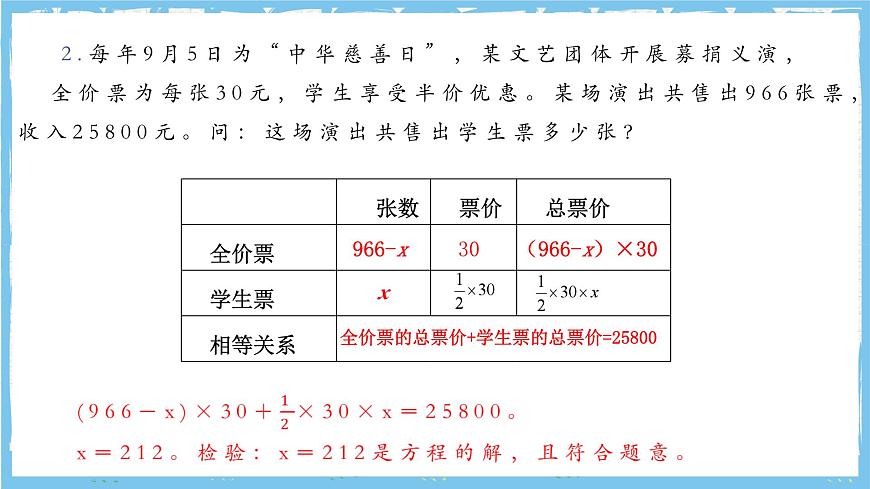 浙教版数学七上（2024）5.5 《一元一次方程的应用》第一课时 课件第8页