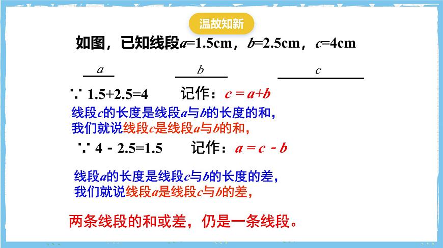 浙教版数学七上（2024）6.4《线段的和差》课件第2页