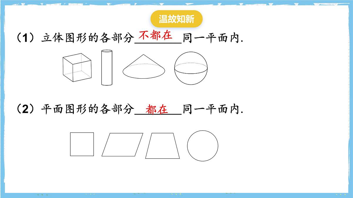 浙教版数学七上（2024）第六章《图形的基本知识》章末复习第一课时 课件第2页