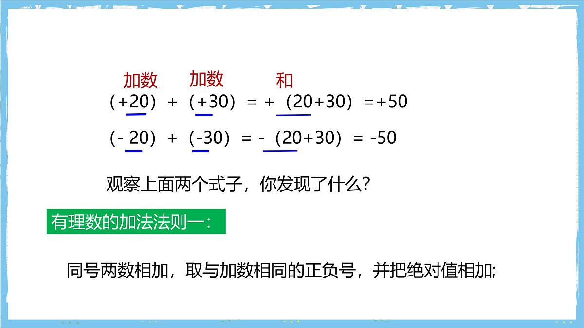 华师大版数学七上（2024）1.6.1《有理数的加法法则》第8页