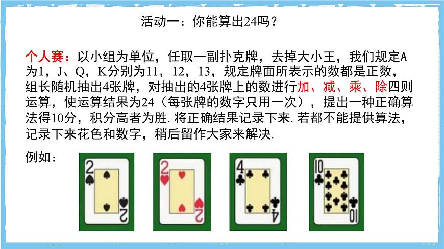 苏科版数学七上（2024）第2章《有理数数学探究算24点》课件第3页