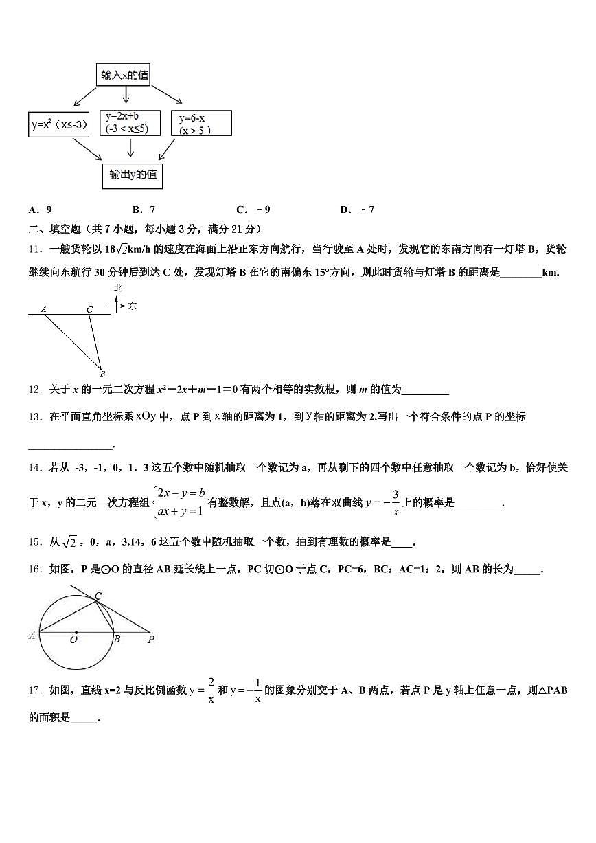 2025年宣城市郎溪县中考数学最后冲刺浓缩精华卷含解析第3页