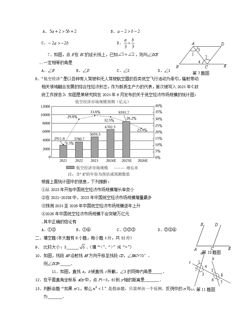 2024-2025学年福建厦门同安区七年级下册数学期末试卷及答案第2页