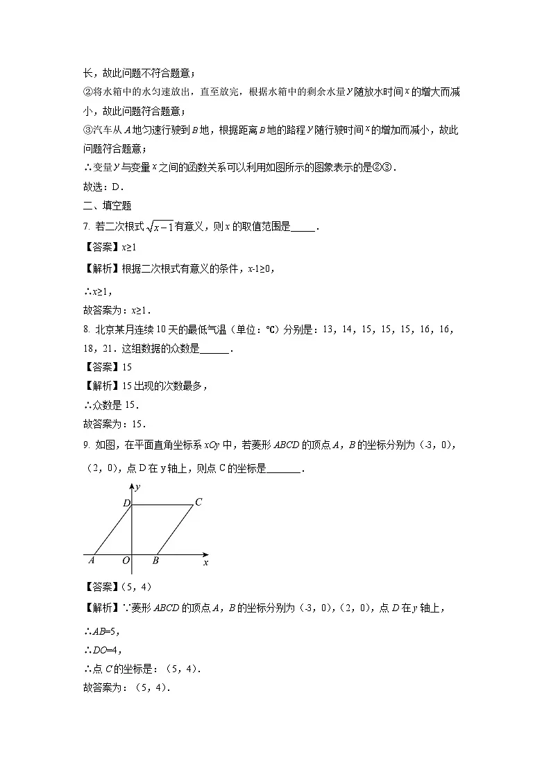 2024-2025学年吉林省吉林市龙潭区八年级下学期期末考试 数学试卷（解析版）第3页