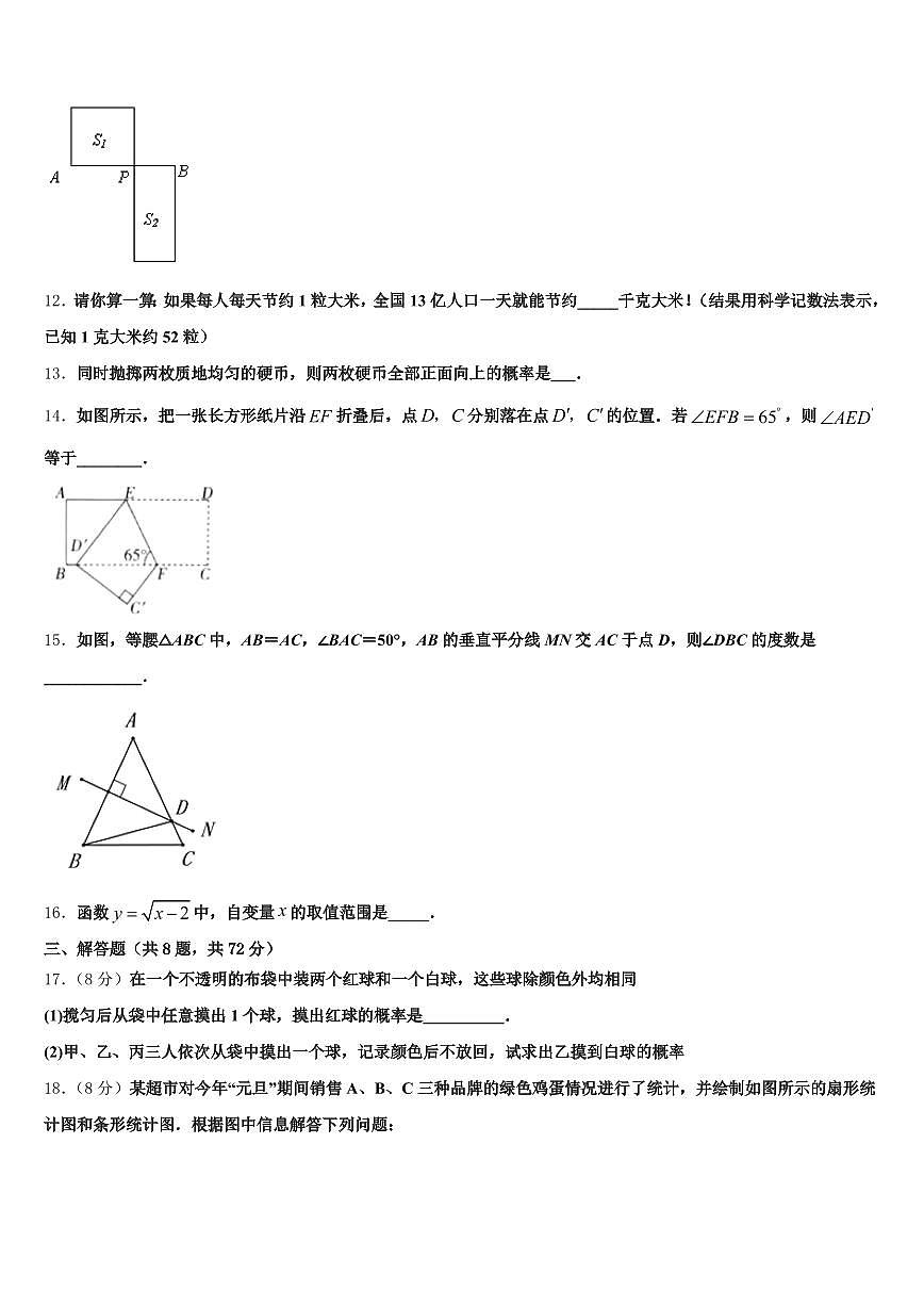 2025届曹县中考数学适应性模拟试题含解析第3页