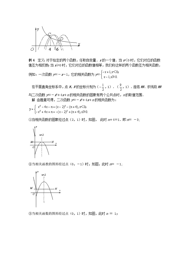 初中数学•中考压轴题复习资料  专题3《函数图象的公共点》 练习第3页