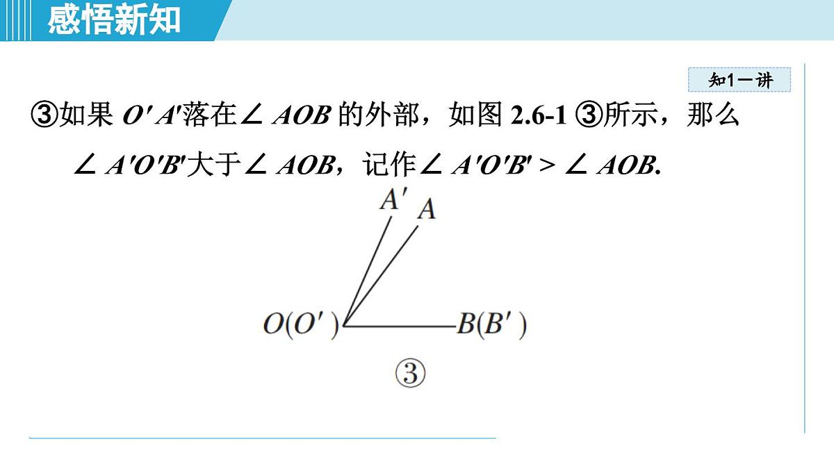 冀教版七年级数学上册  2.6 角大小的比较（第二章  几何图形的初步认识  学习、上课课件）第6页