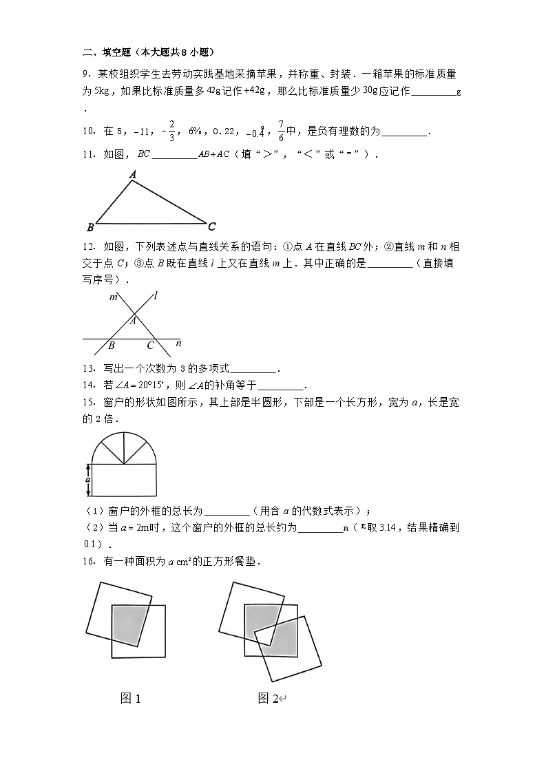 2024-2025学年北京市朝阳区七年级（上）期末数学试卷（2024北师大版）（含答案）第2页